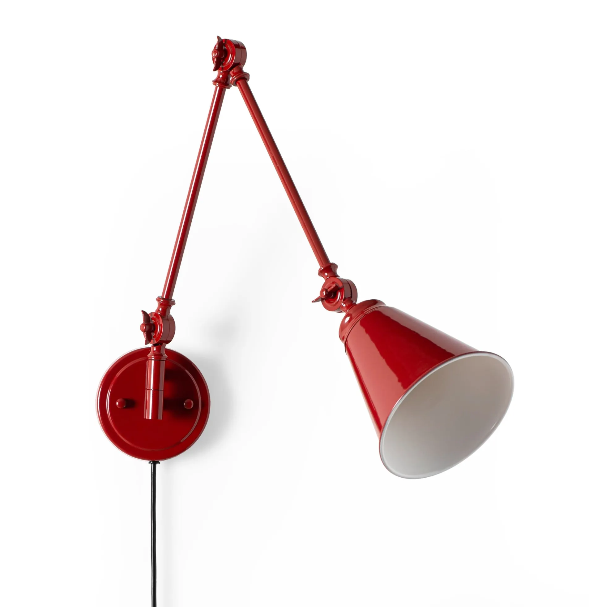 Aplique de pared vintage orientable con cable y enchufe "Tika"