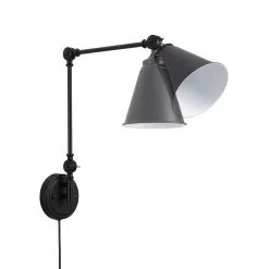 Aplique de pared vintage orientable con cable y enchufe