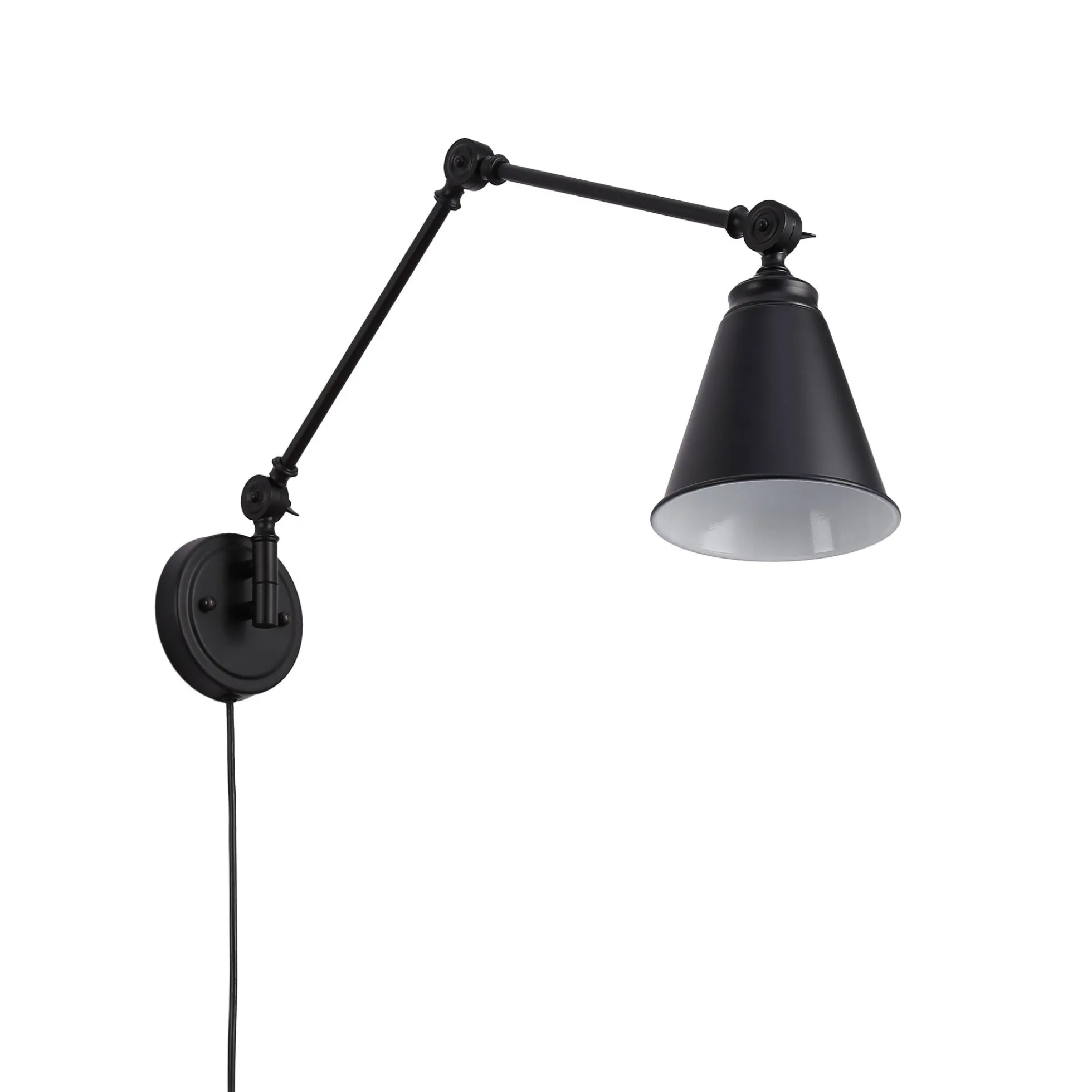 Aplique de pared vintage orientable con cable y enchufe "Tika"