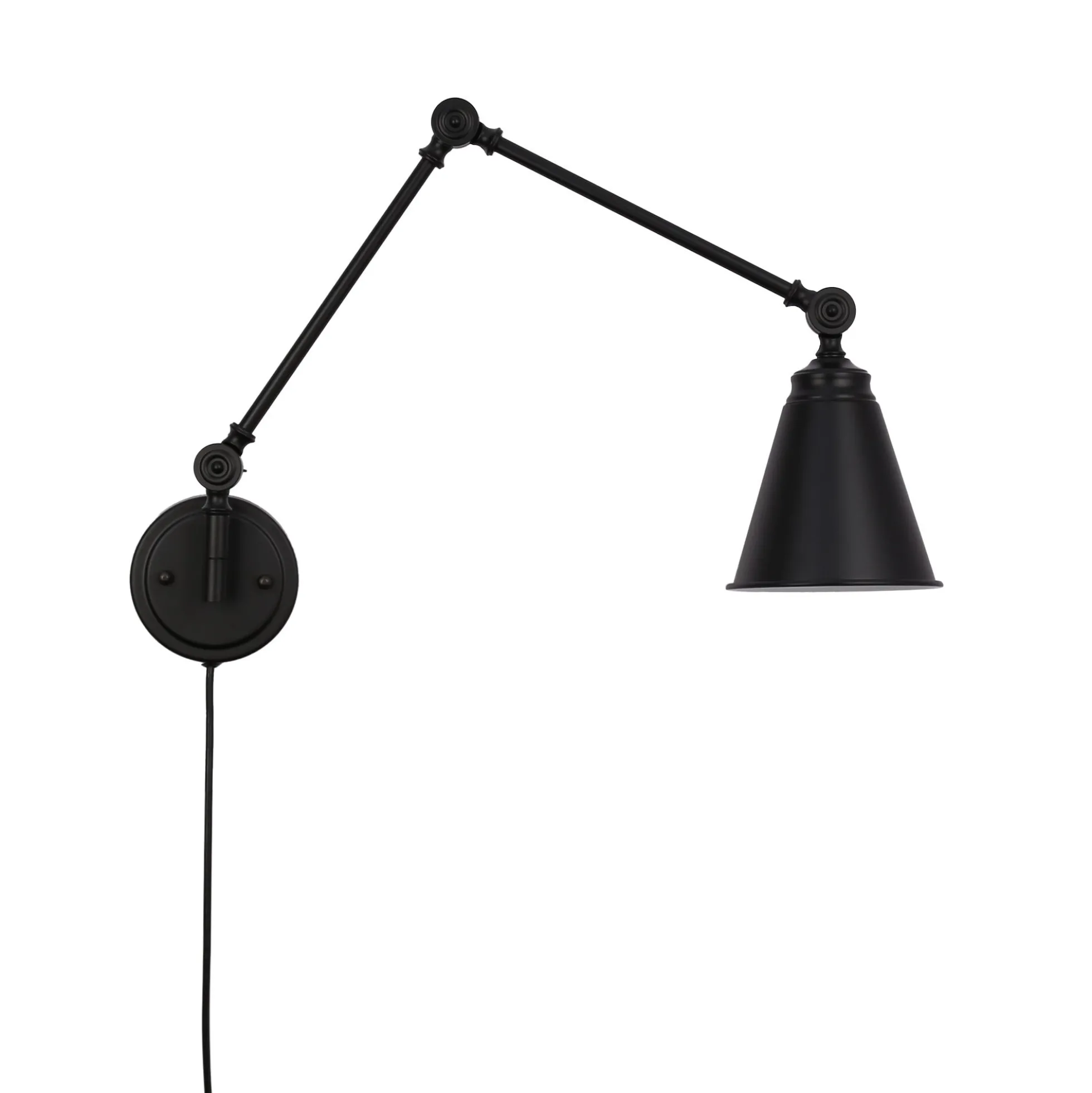 Aplique de pared vintage orientable con cable y enchufe "Tika"