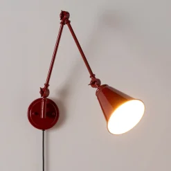 Aplique de pared vintage orientable con cable y enchufe