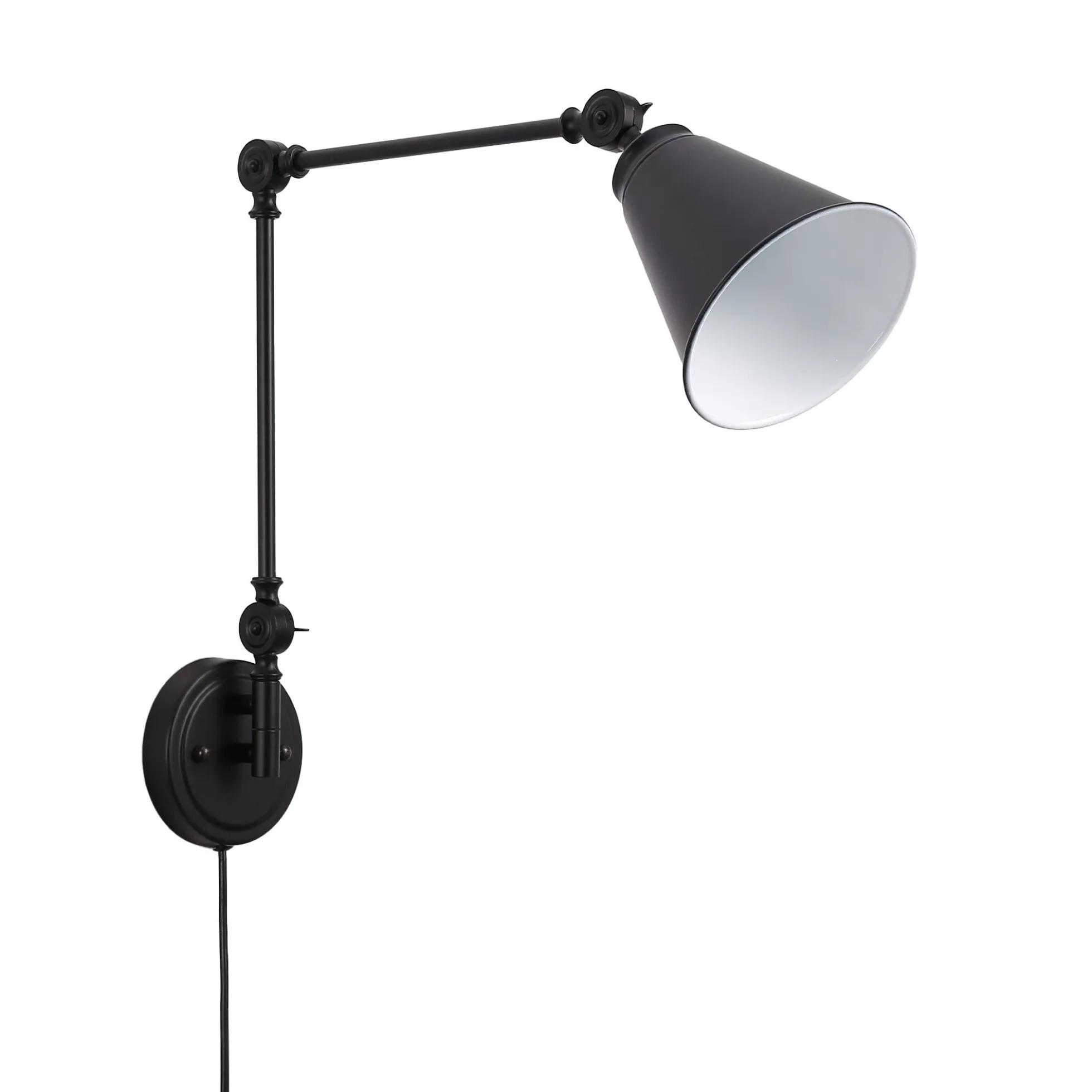 Aplique de pared vintage orientable con cable y enchufe "Tika"