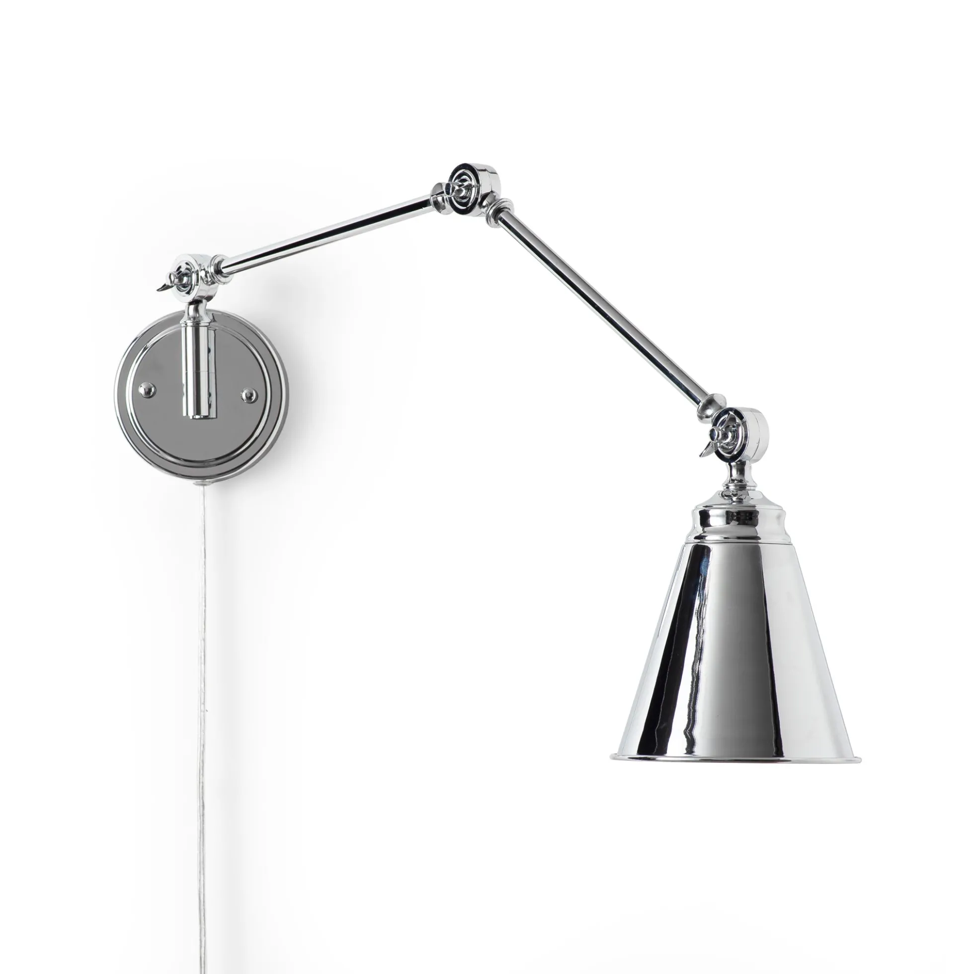 Aplique de pared vintage orientable con cable y enchufe "Tika"
