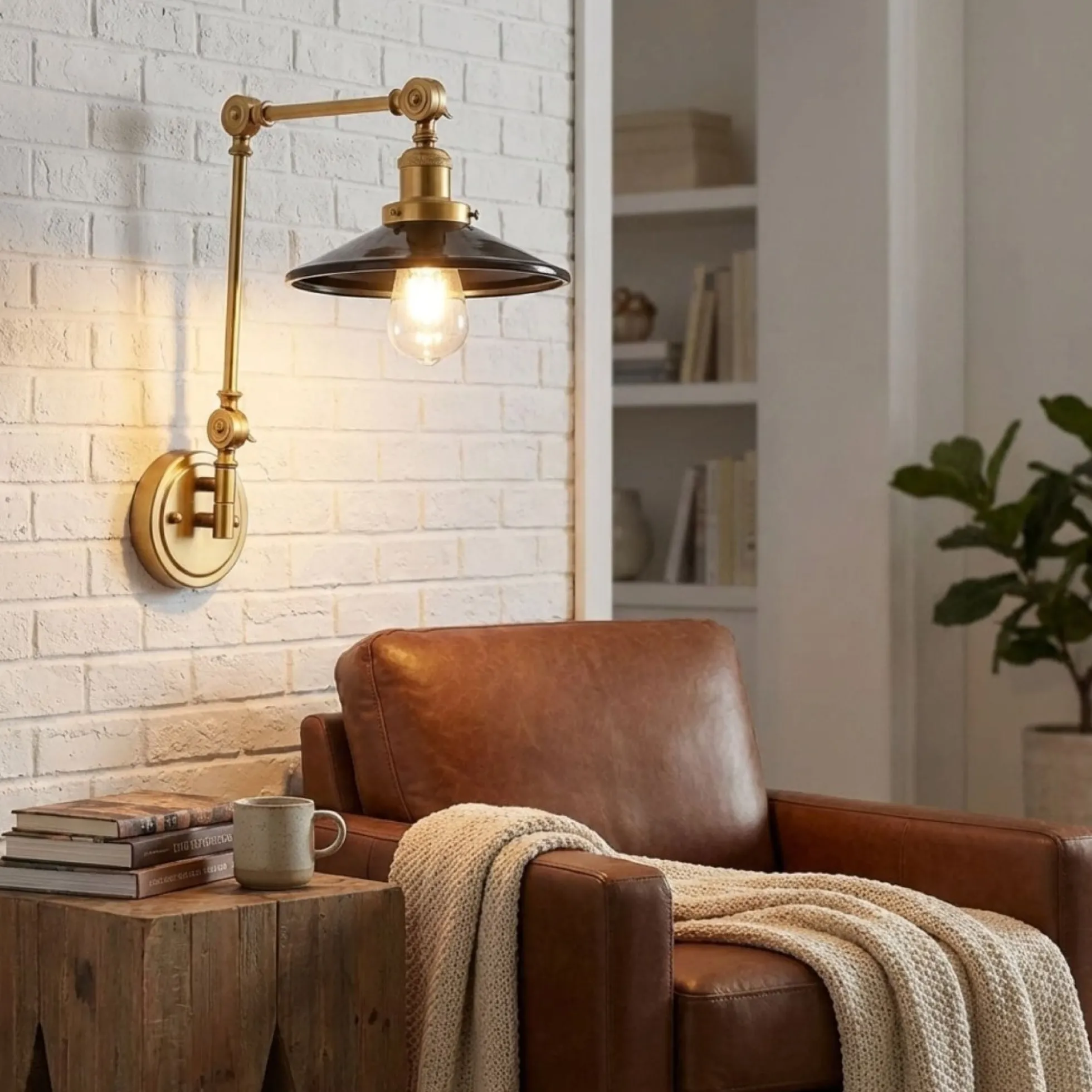 Aplique de pared vintage orientable "Wallen"