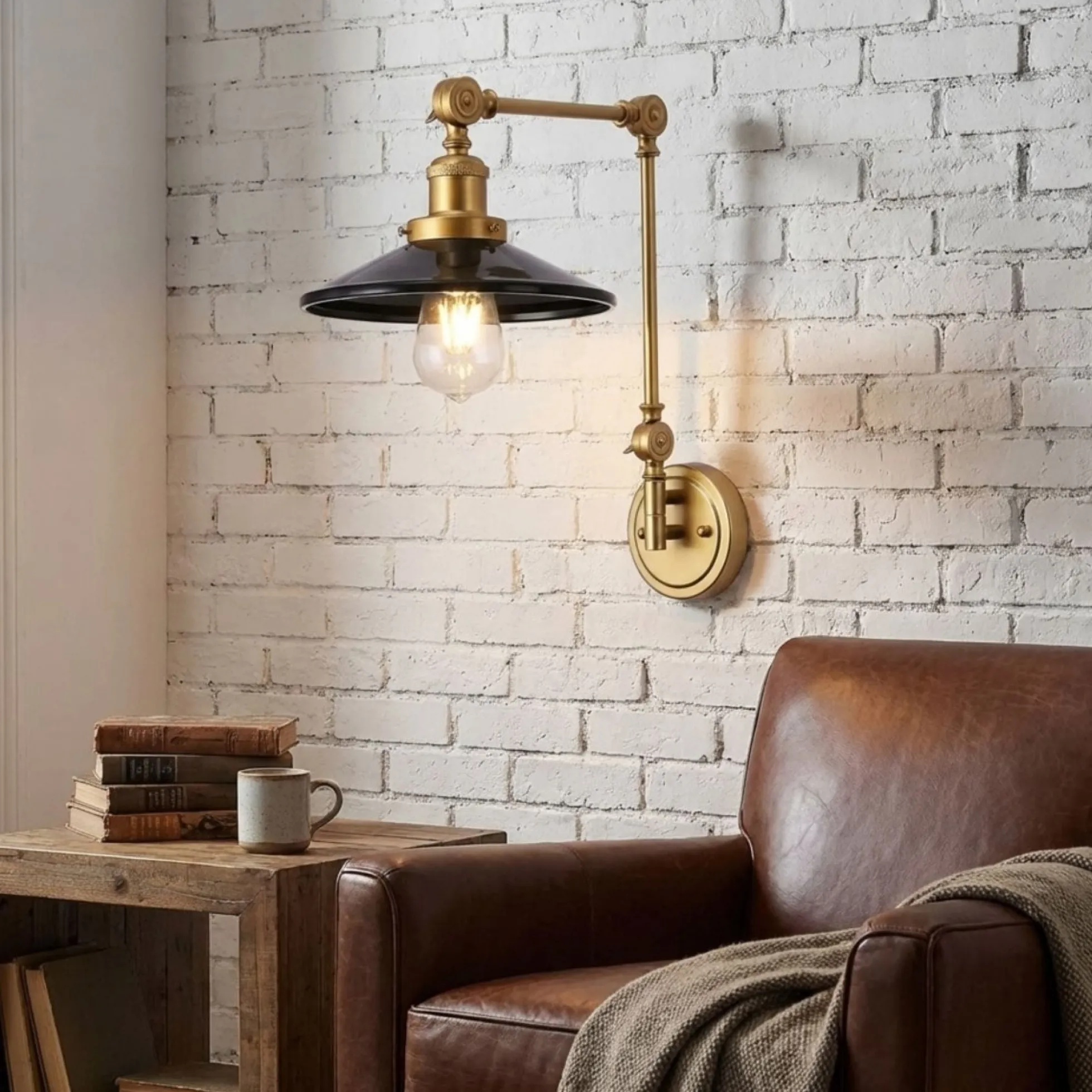 Aplique de pared vintage orientable "Wallen"