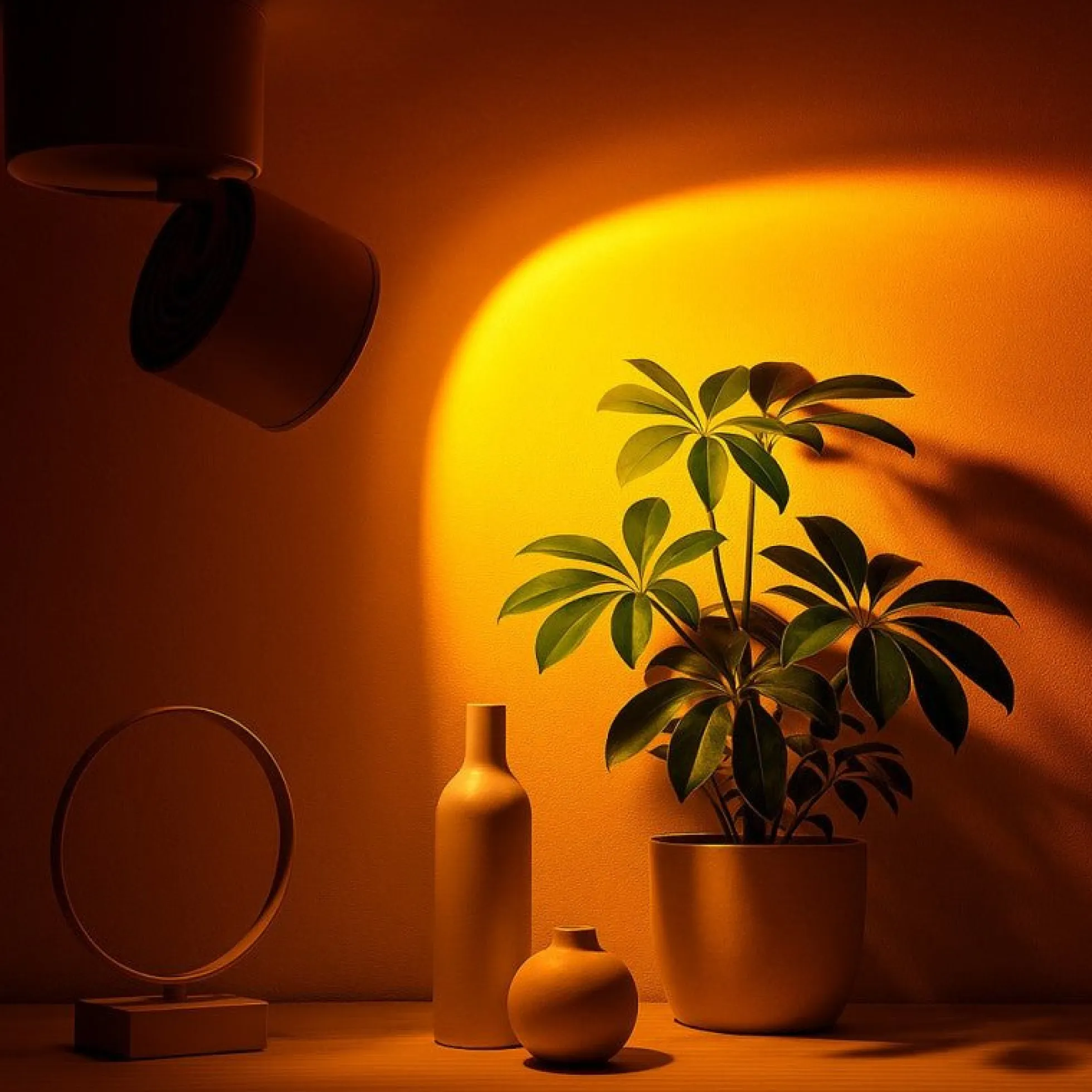 Aplique de pared y techo "FLOC" - 8W - Efecto atardecer - 1800K