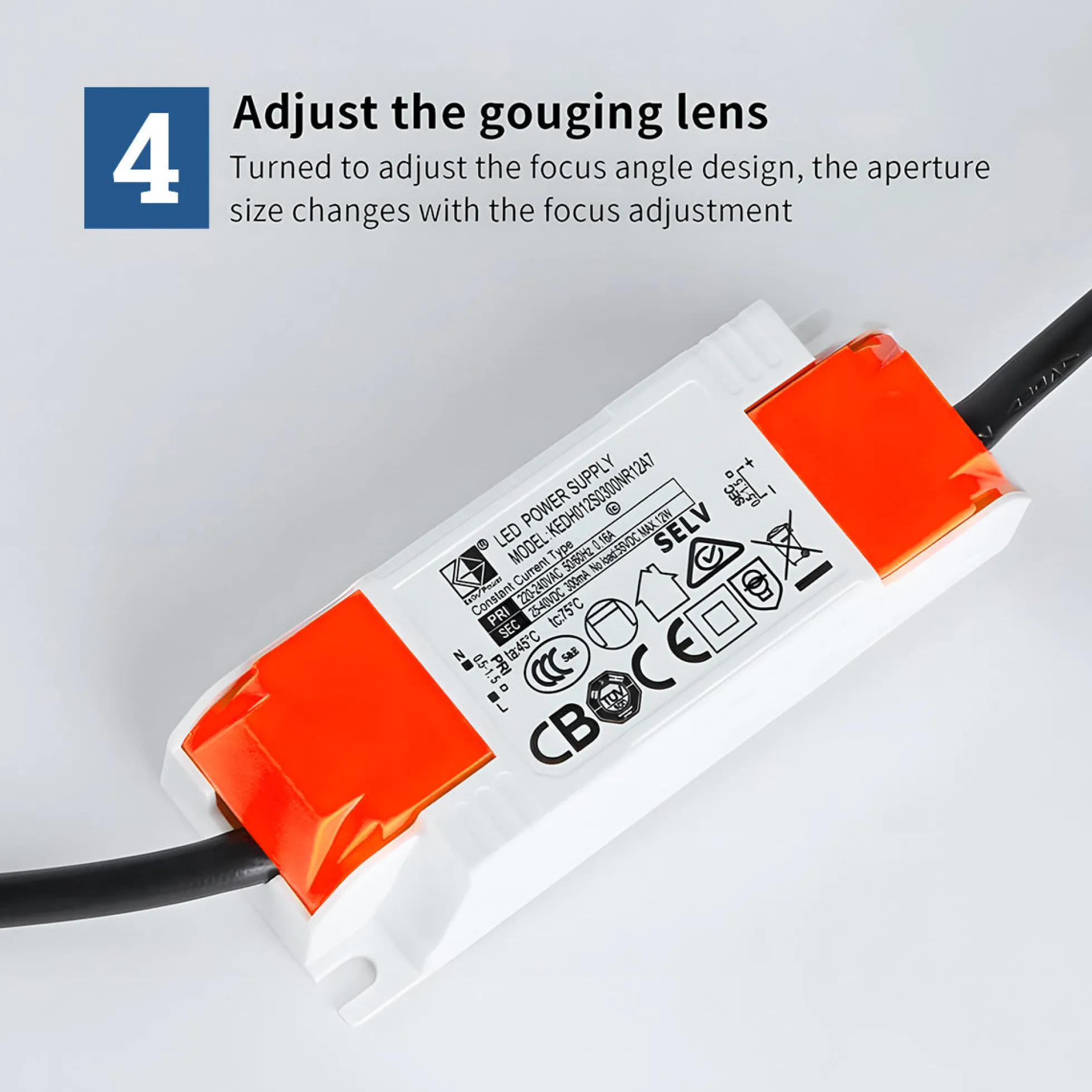 Aplique de pared y techo LED COB "ESCOP" Orientable con ángulo lumínico ajustable - 12W