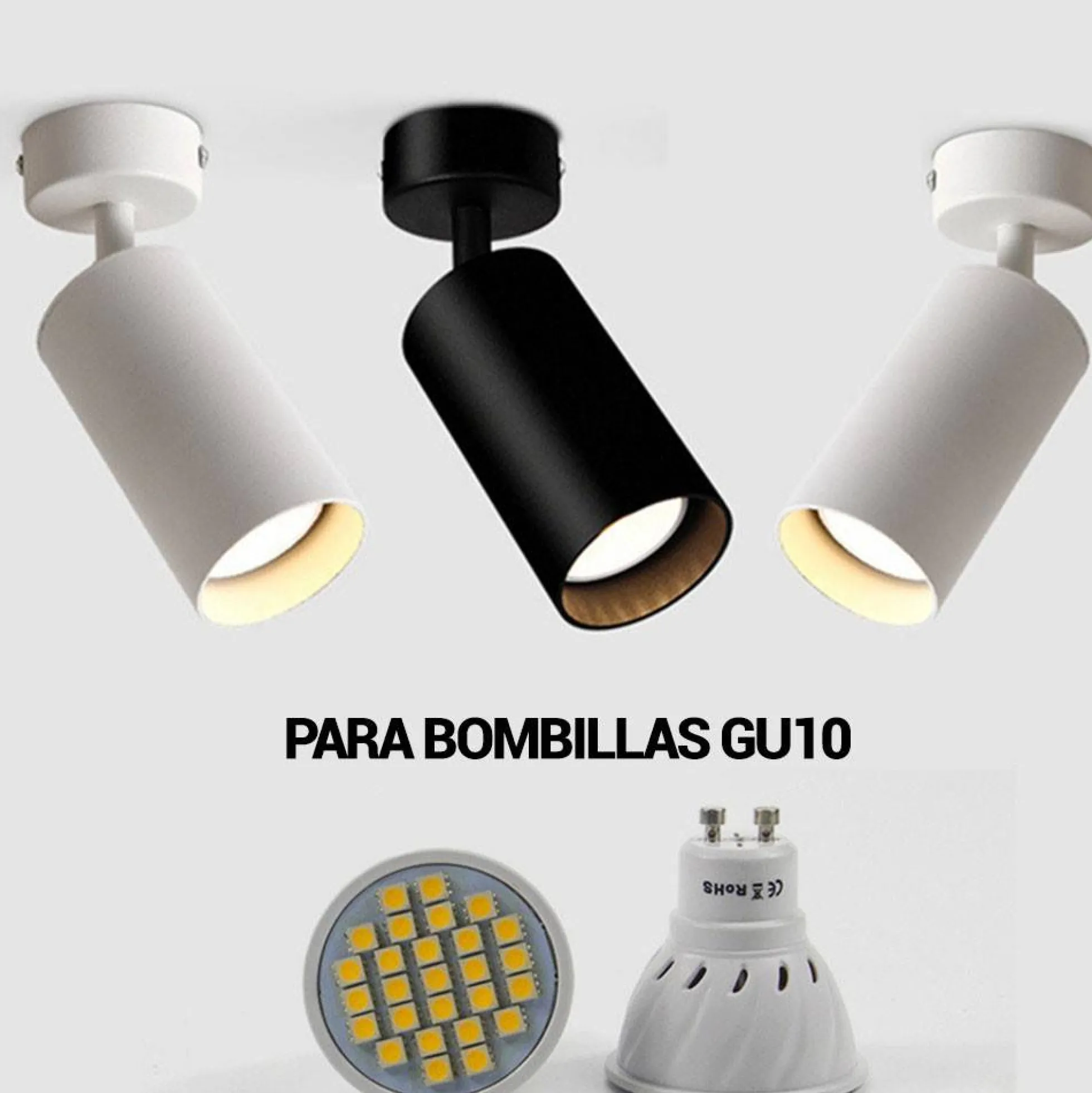 Aplique de pared y techo "TUB" - GU10 - Orientable 360º