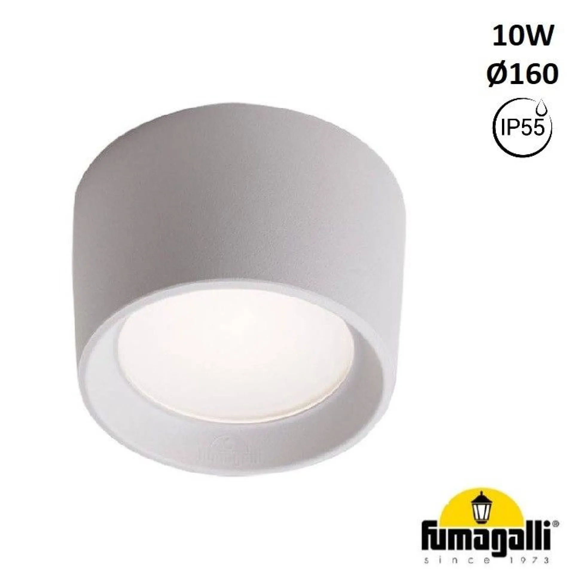 Aplique de techo exterior CCT "Livia 160" FUMAGALLI - 10W - GX53 - IP55