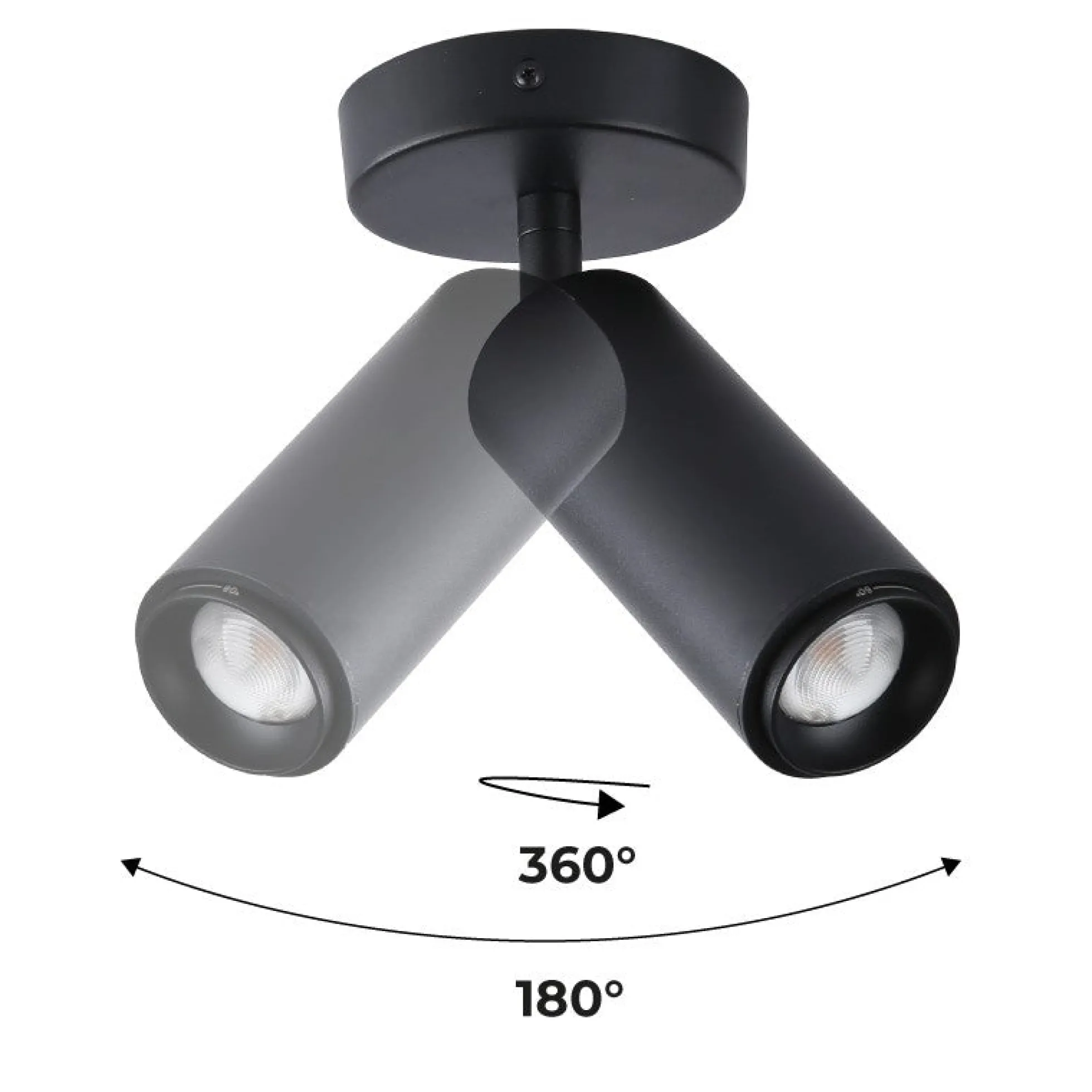 Aplique de techo LED orientable 8W - Ángulo ajustable - 2800K