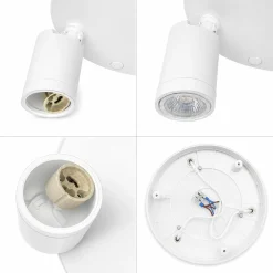 Aplique de techo redondo orientable - 3 x GU10 - Bajo UGR