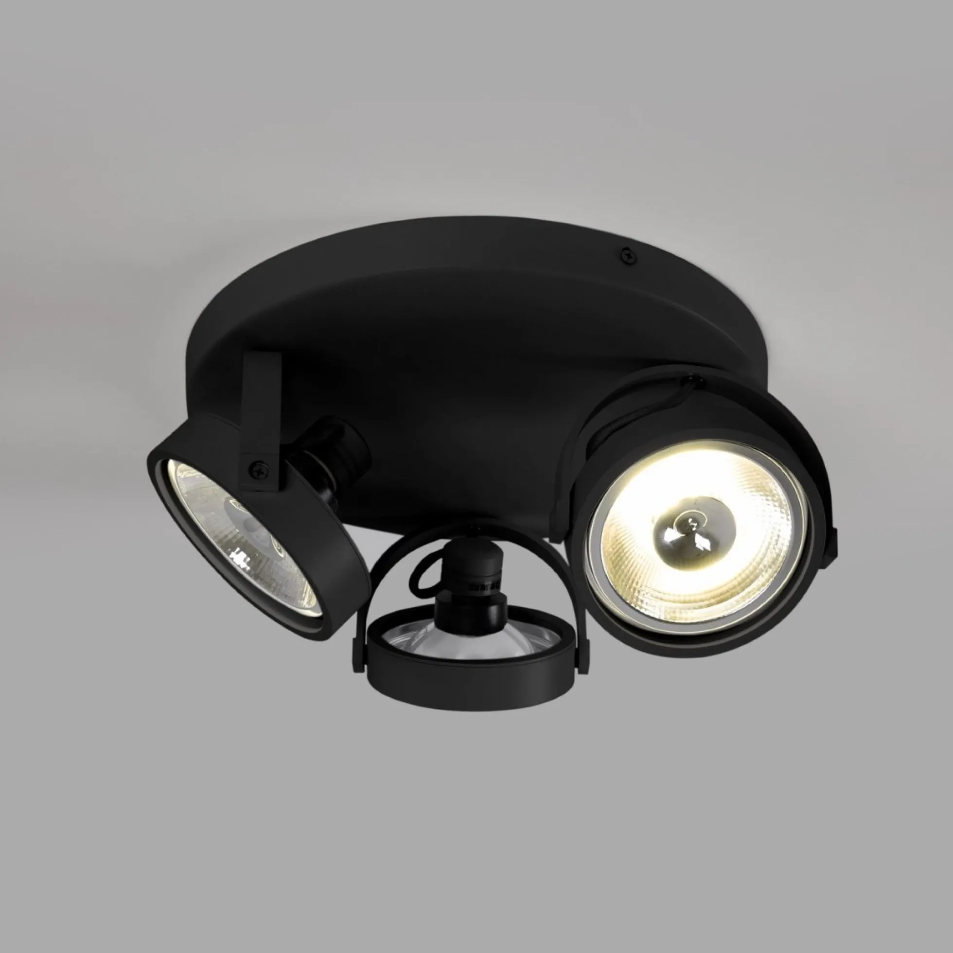 Aplique de techo triple orientable "IRIS 3" + 3 bombillas AR111