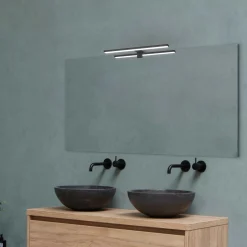 Aplique espejo baño LED - 30cm - 5W | Fijación en espejo y mueble