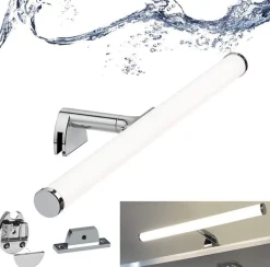 Aplique espejo baño LED tubular - 30cm - 5W | 3 formas de fijación