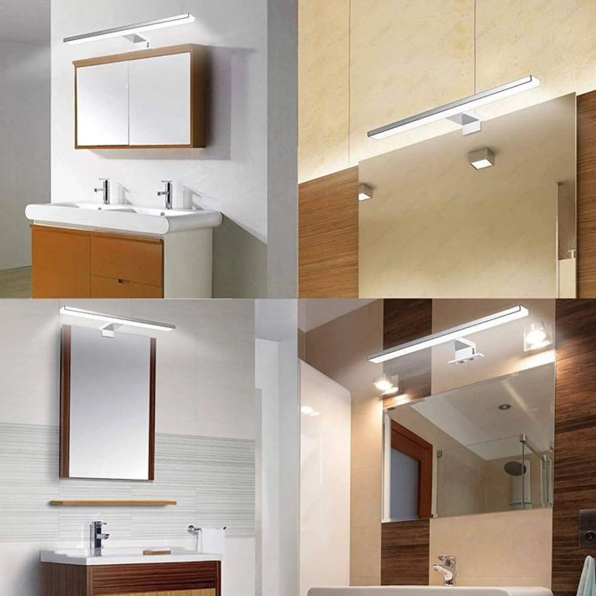 Aplique espejo baño LED 10W - Fijación en espejo, mueble o pared - 50cm