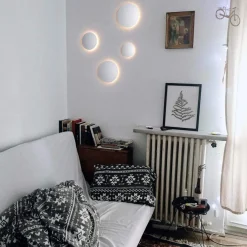 Aplique LED de pared circular 