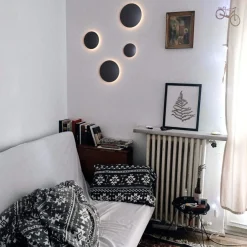Aplique LED de pared circular 