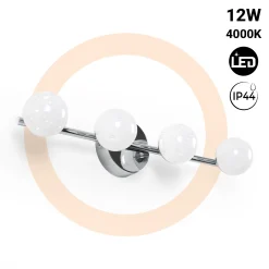 Aplique LED para baño - Esferas frontales - 12W - 4000K