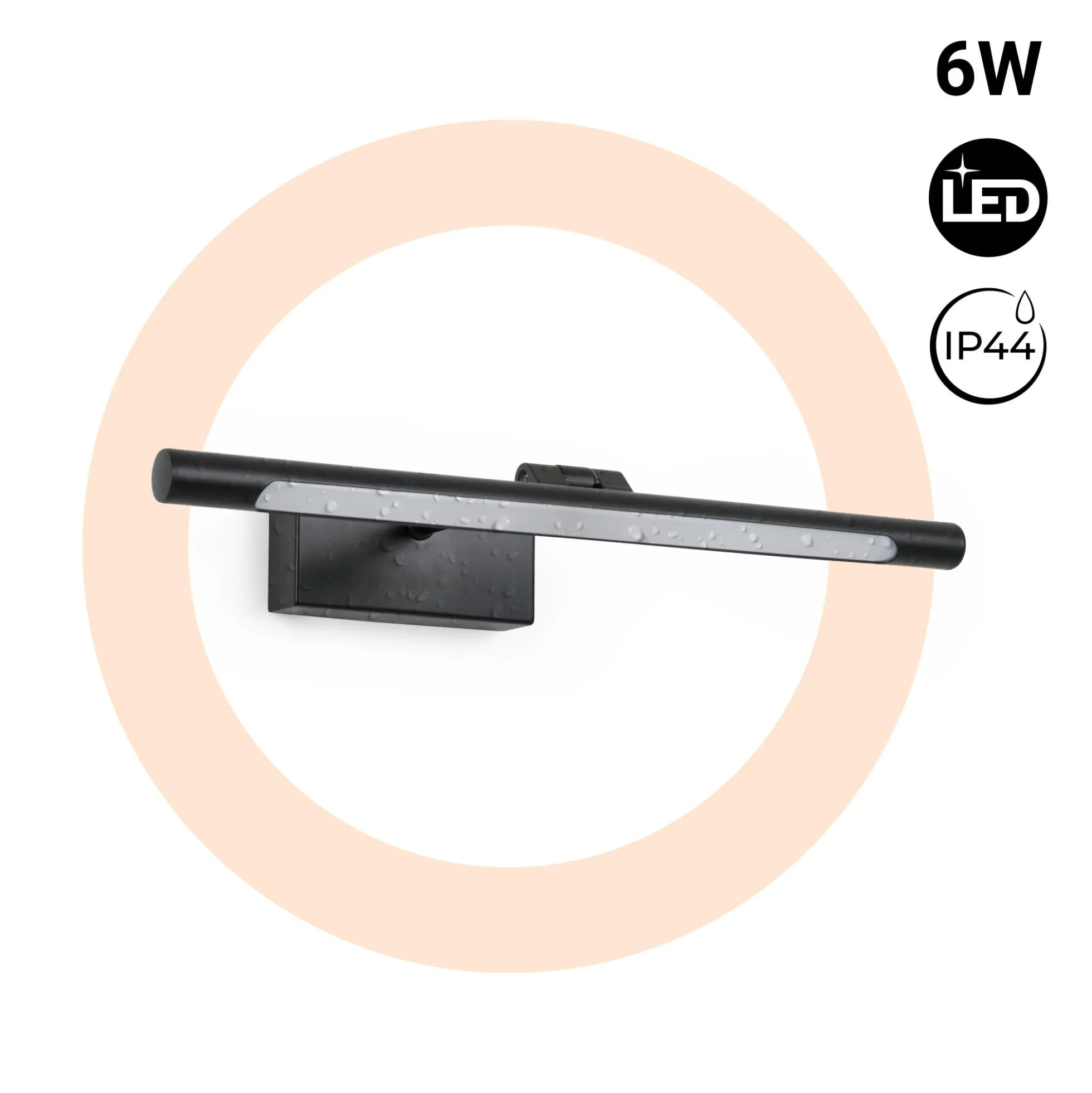 Aplique LED para baños - 6W - 4000K - IP44