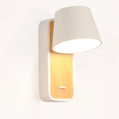 Aplique LED para Dormitorio de Madera rotatorio 
