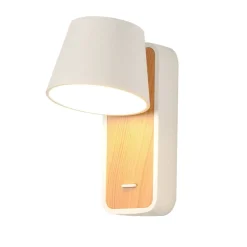 Aplique LED para Dormitorio de Madera rotatorio 
