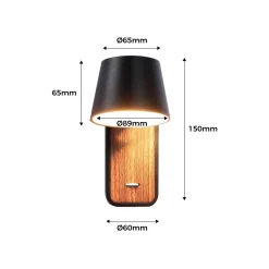 Aplique LED para Dormitorio de Madera rotatorio 