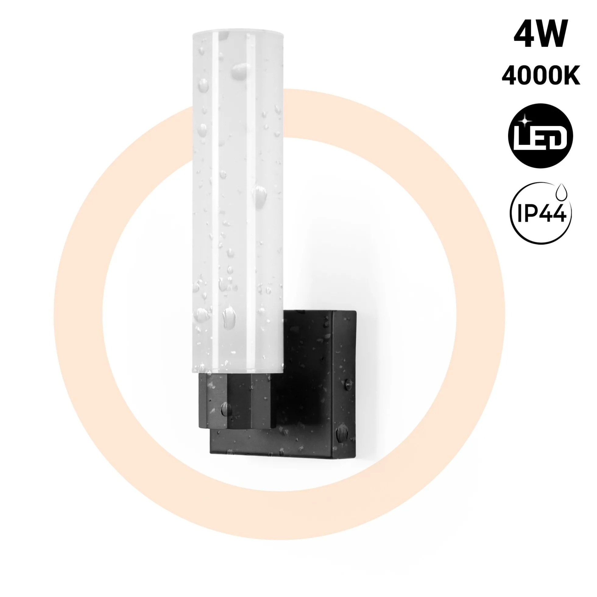 Aplique LED tubular para baño - 4W - 320lm - IP44