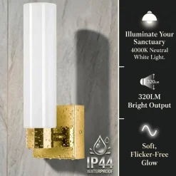 Aplique LED tubular para baño - 4W - 320lm - IP44