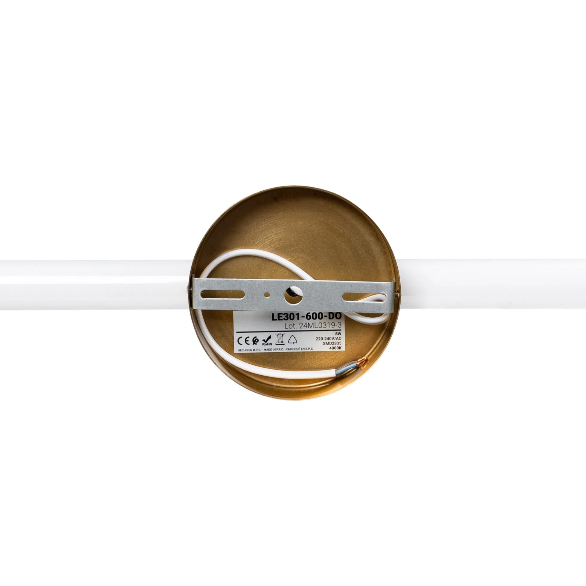 Aplique LED tubular para baño - 8W - 720lm - IP44 - 60cm