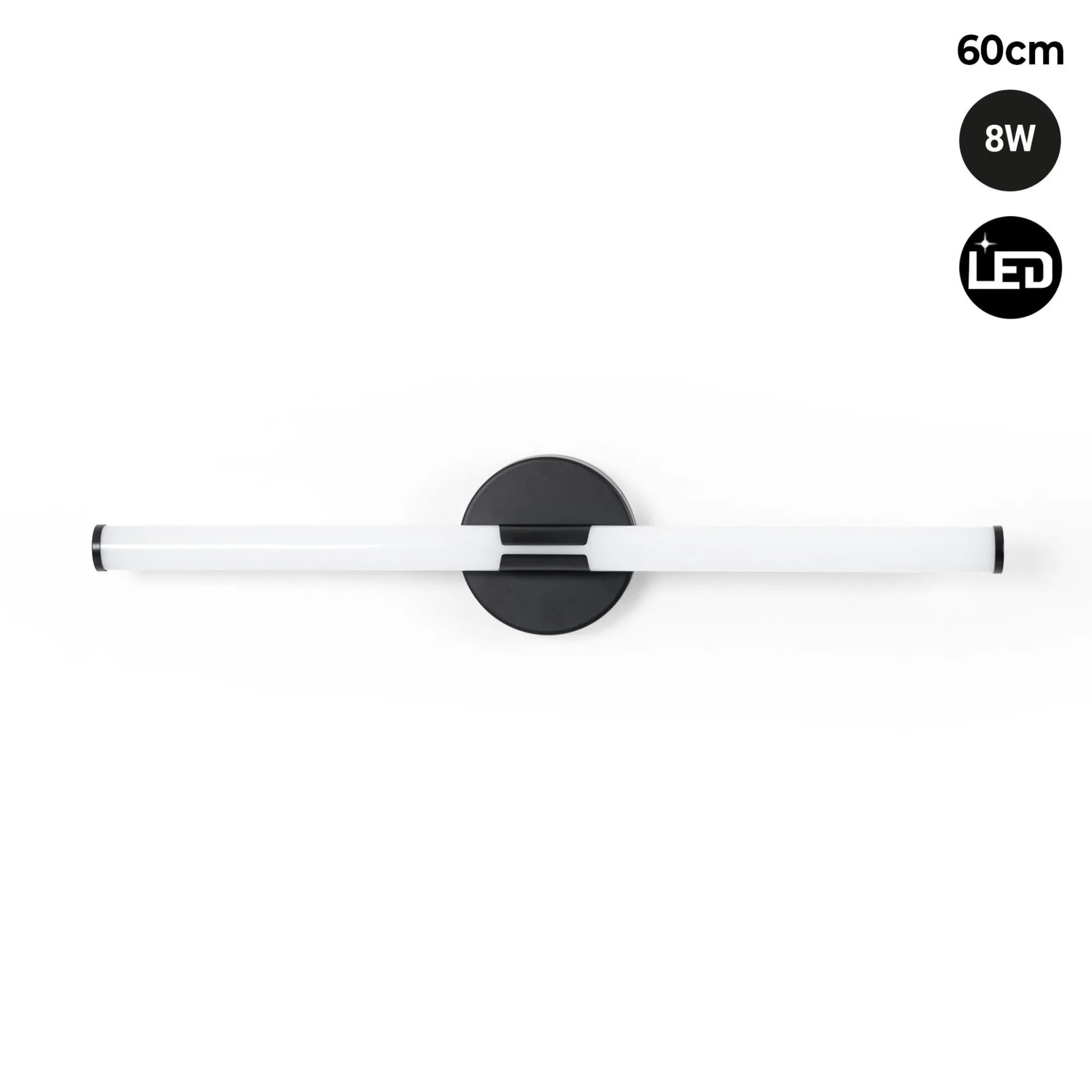 Aplique LED tubular para baño - 8W - 720lm - IP44 - 60cm