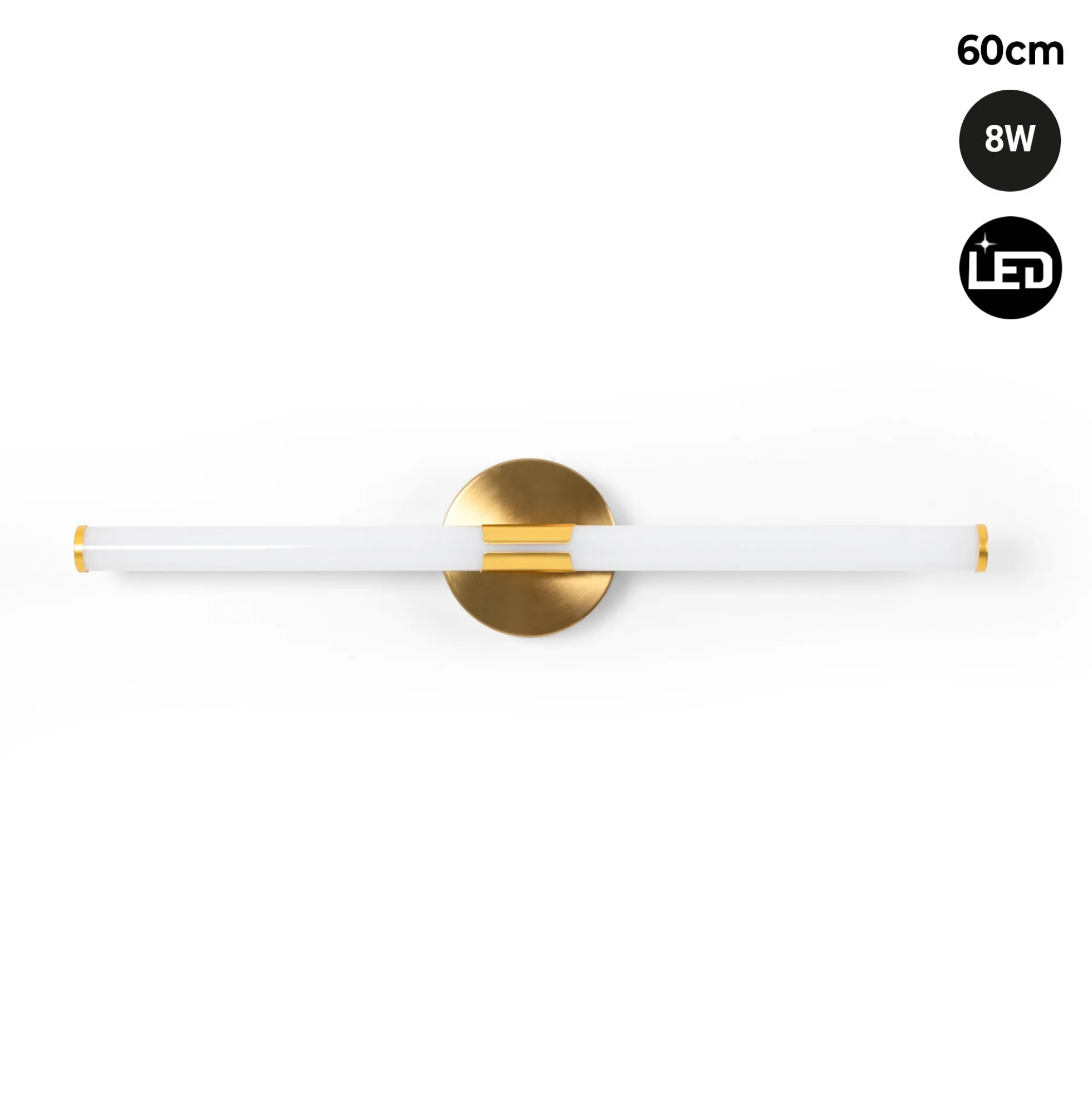 Aplique LED tubular para baño - 8W - 720lm - IP44 - 60cm