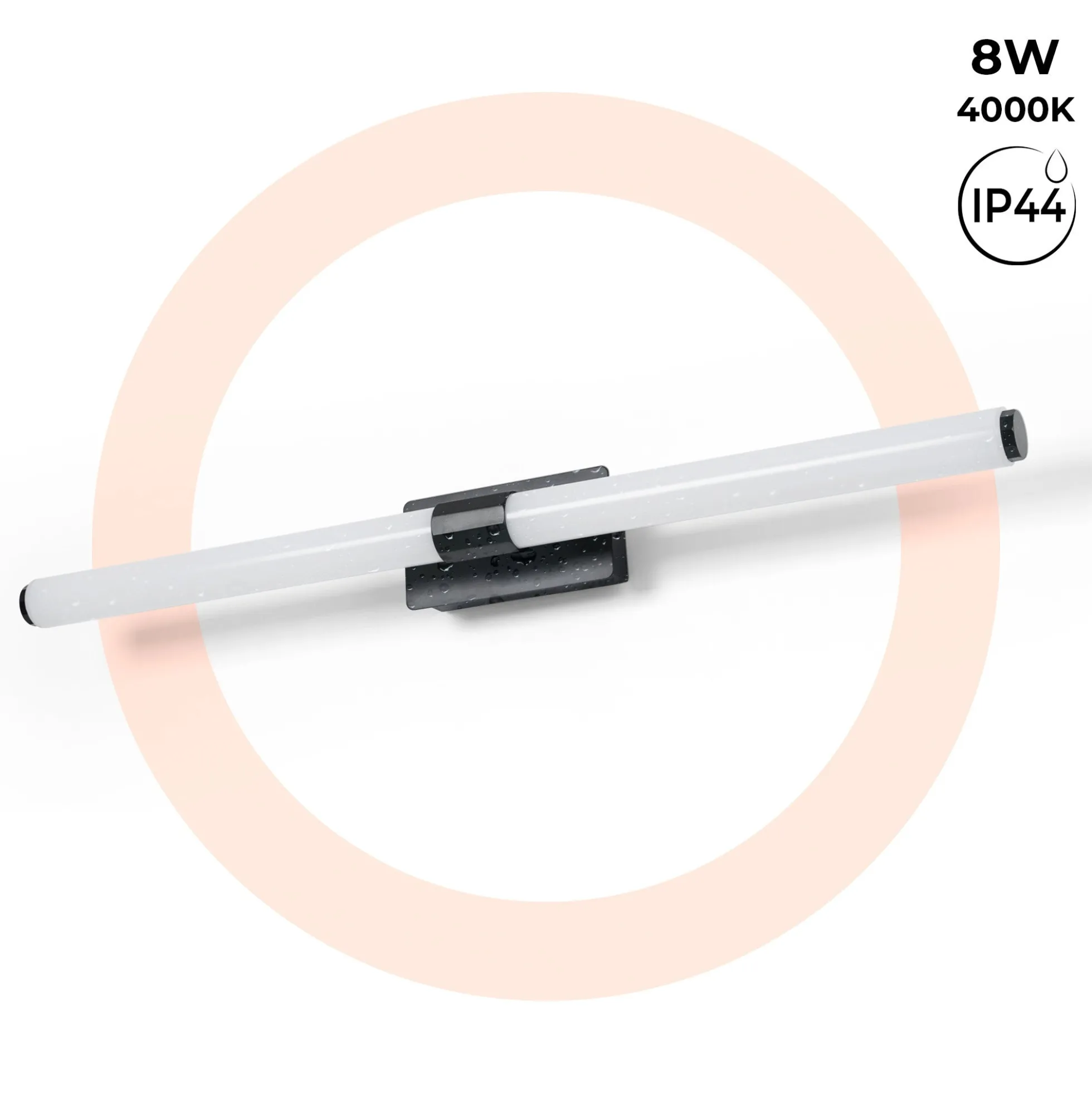 Aplique LED tubular para baño - 8W - IP44 - 60cm