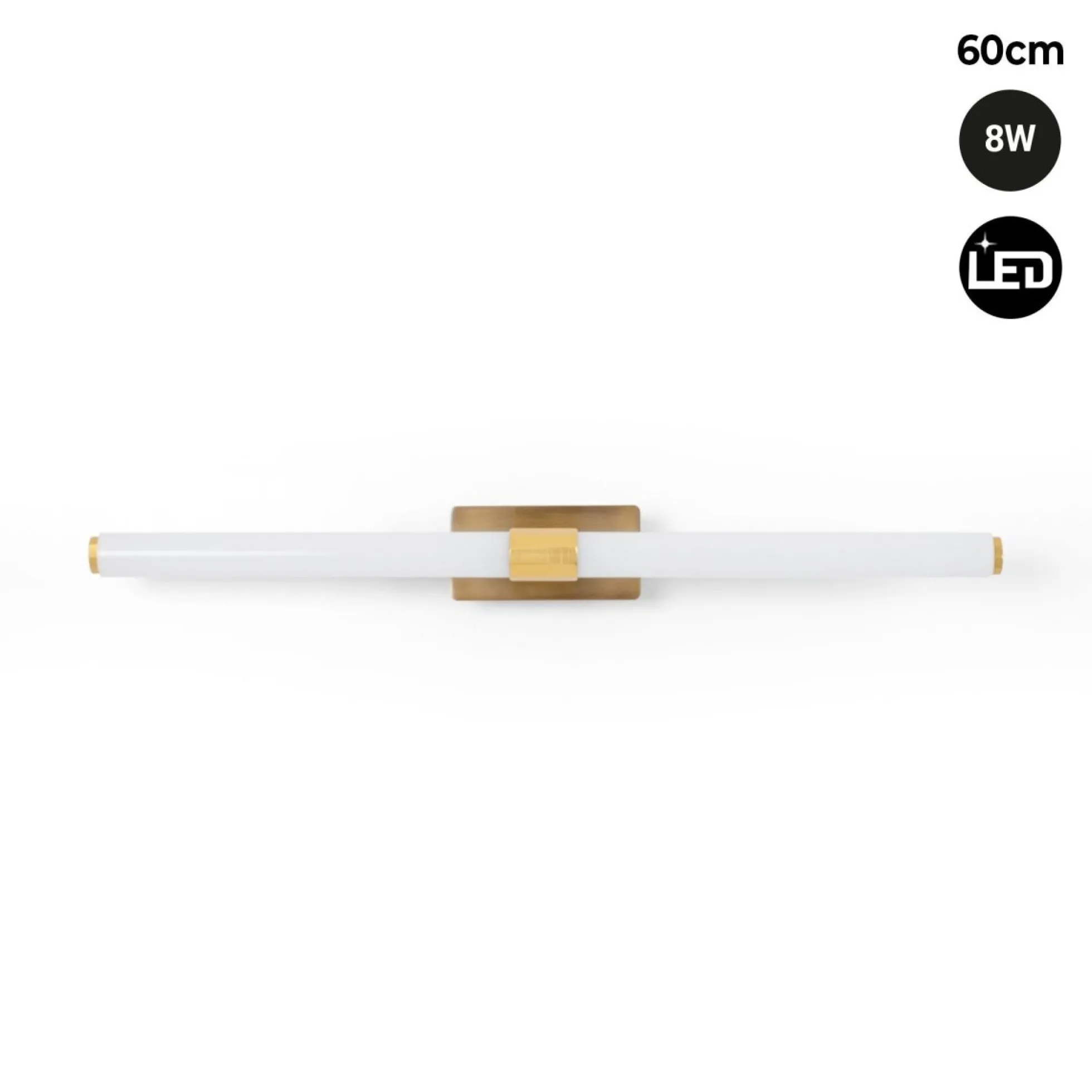 Aplique LED tubular para baño - 8W - IP44 - 60cm
