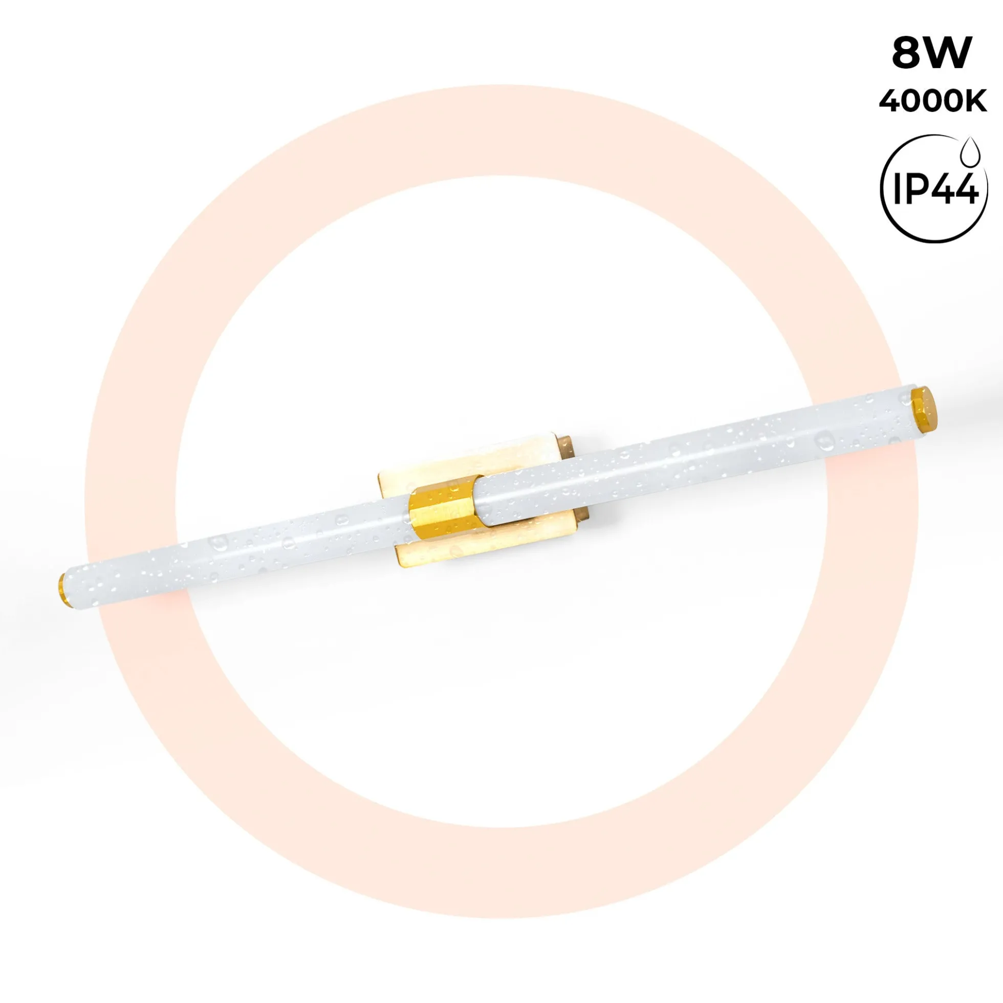 Aplique LED tubular para baño - 8W - IP44 - 60cm