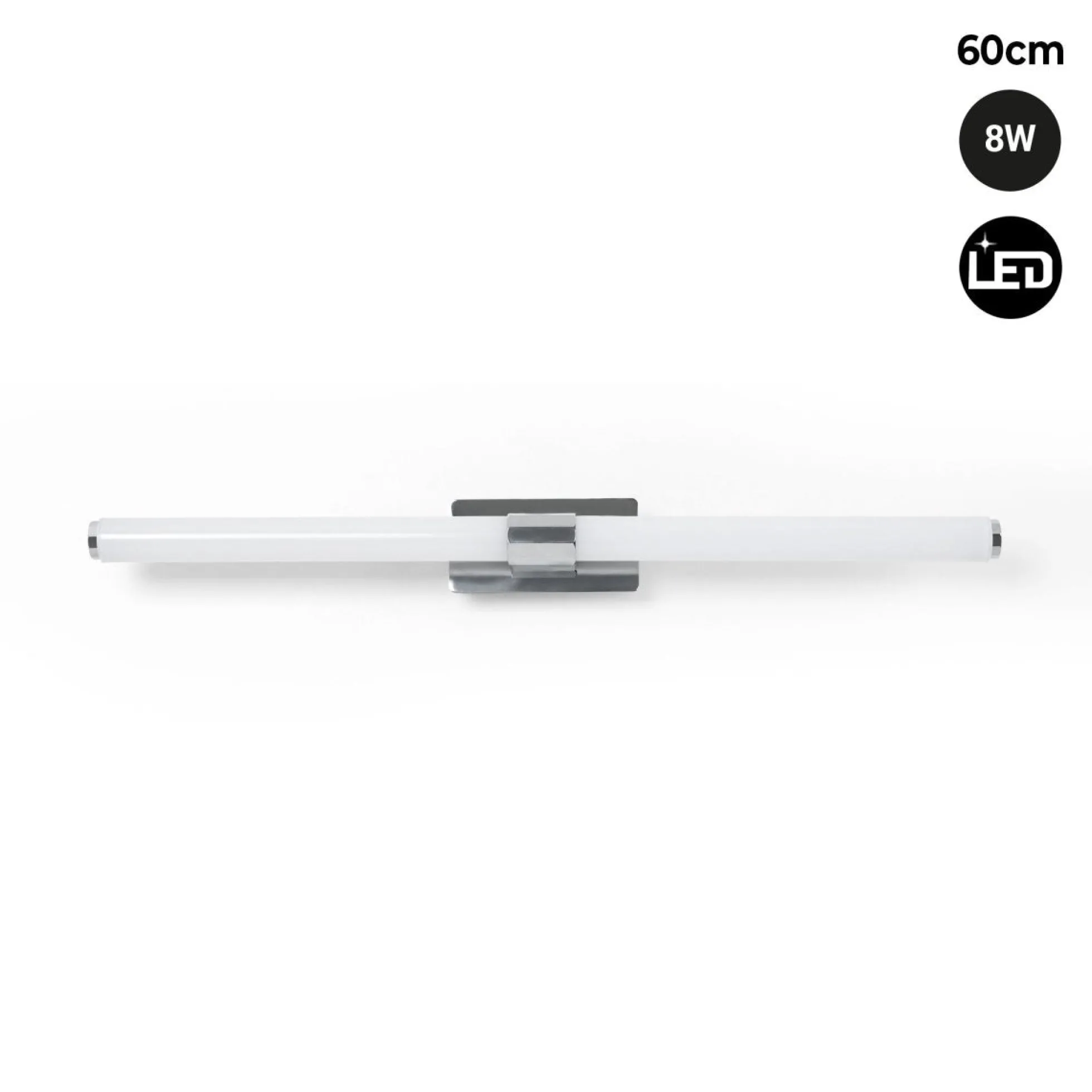 Aplique LED tubular para baño - 8W - IP44 - 60cm