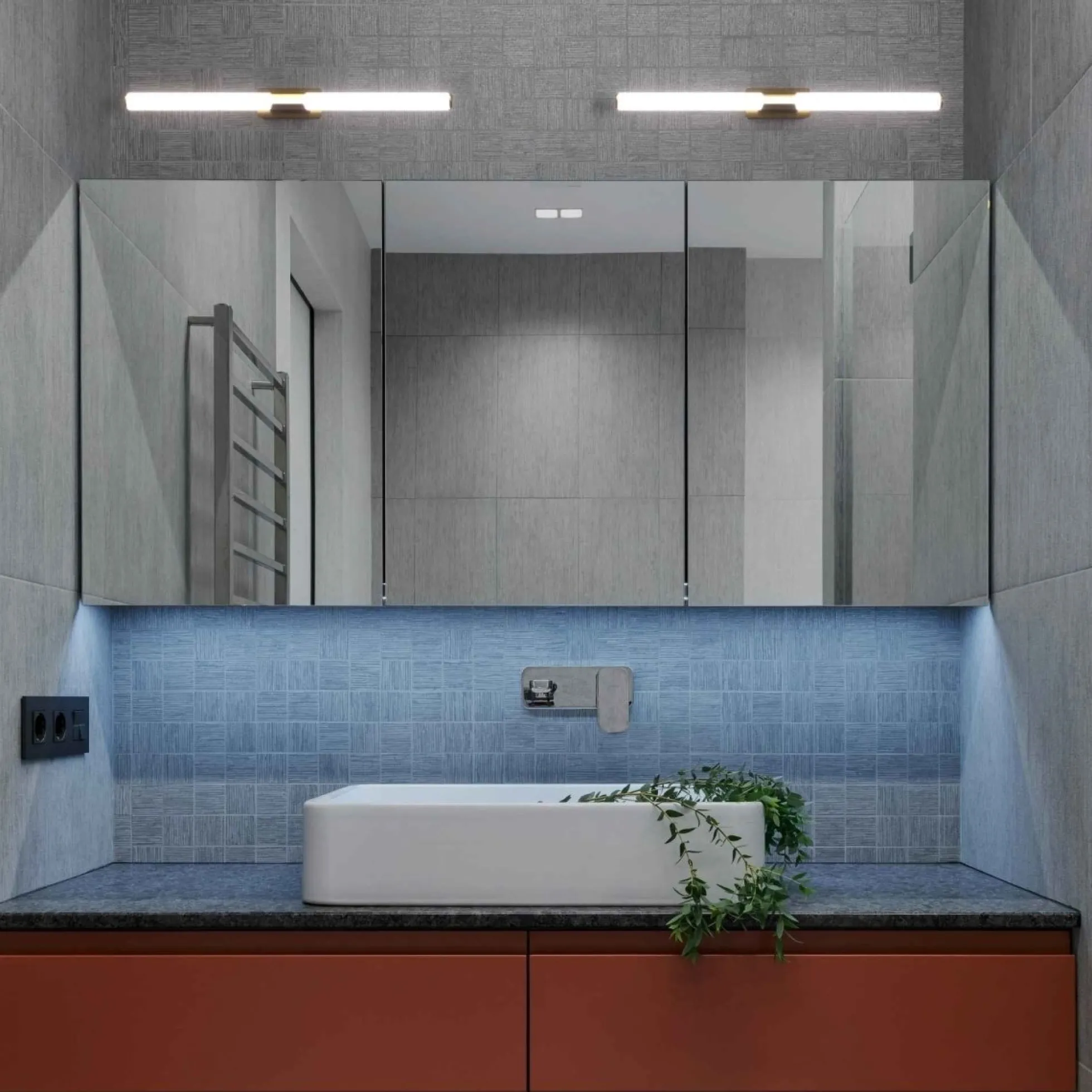 Aplique LED tubular para baño - 8W - IP44 - 60cm