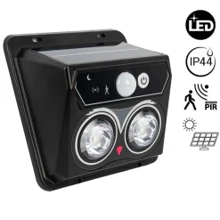 Aplique solar exterior de pared con sensor PIR - 1W (2x0,5W) - IP44