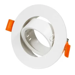 Aro downlight circular basculante para bombilla GU10 / MR16 - Corte Ø75 mm