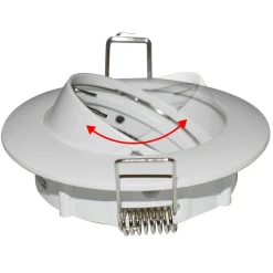 Aro downlight circular basculante para bombilla GU10 / MR16 - Corte Ø72 mm