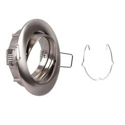 Aro downlight circular basculante para bombilla GU10 / MR16 - Corte Ø72 mm