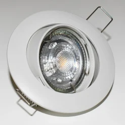 Aro downlight circular basculante para bombilla GU10 / MR16 - Corte Ø72 mm
