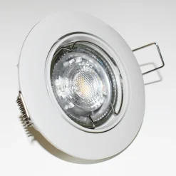 Aro downlight circular basculante para bombilla GU10 / MR16 - Corte Ø72 mm