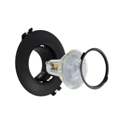 Aro downlight circular para bombilla GU10 / MR16 - Bajo UGR - Corte Ø60 mm