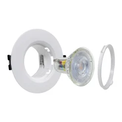 Aro downlight circular para bombilla GU10 / MR16 - Bajo UGR - Corte Ø60 mm
