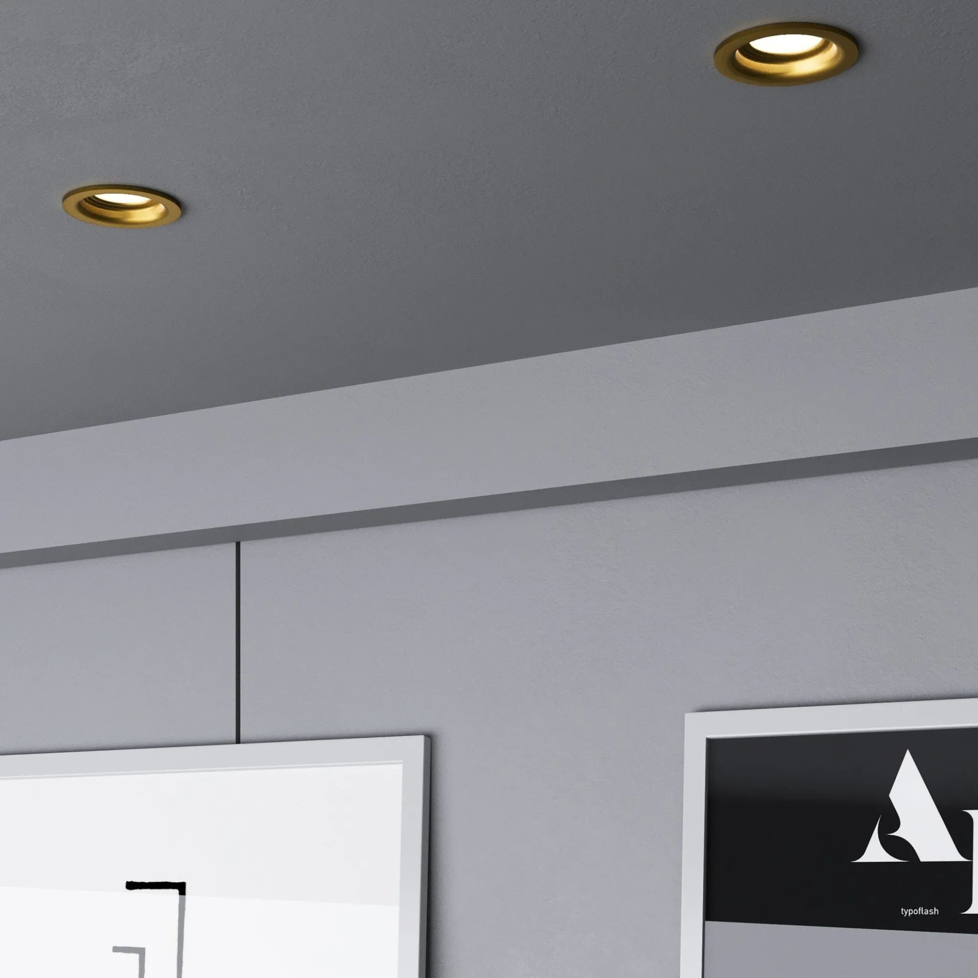 Aro downlight circular para bombilla GU10 / MR16 - Corte Ø70mm
