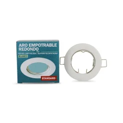 Aro downlight circular para bombilla GU10 / MR16 - Corte Ø62 mm
