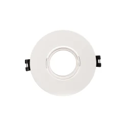 Aro downlight circular policarbonato basculante para bombilla GU10 / MR16 - Corte Ø75 mm