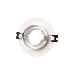 Aro downlight circular policarbonato basculante para bombilla GU10 / MR16 - Corte Ø75 mm