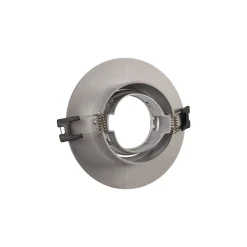 Aro downlight circular policarbonato basculante para bombilla GU10 / MR16 - Corte Ø75 mm