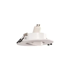 Aro downlight circular policarbonato basculante para bombilla GU10 / MR16 - Corte Ø75 mm